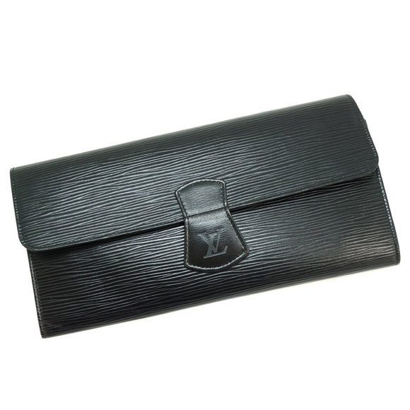 Louis Vuitton Black Leather Holder Rouleau Jewelry Case Accessory Epi Pouch - Picture 1 of 11